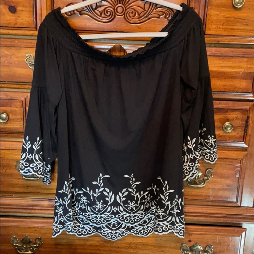 White House black market off the shoulder top